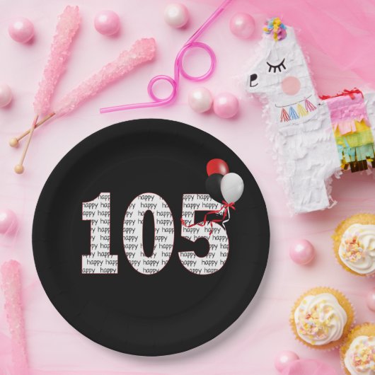 105e verjaardag op zwart Bord (Feest)