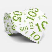 105e verjaardag Willekeurig Nummer Patroon Groen Stropdas (Opgerold)