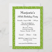 105e Verjaardagsfeest Groen/Wit Nummer Patroon Kaart (Voorkant)
