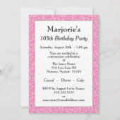 105e Verjaardagsfeest Roze/Wit Nummer Patroon Kaart (Voorkant)
