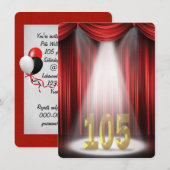 105e verjaardagsfeestje kaart (Voorkant / Achterkant)