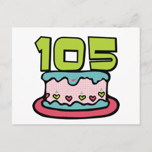105e verjaardagstaart briefkaart