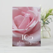 105th Birthday Celebration!- Roze Rose Kaart (Staand voorkant)