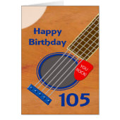 105th Birthday Guitar Player Birthday (Voorkant)