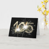 105th Birthday Sparklers op Zwart Kaart (Gele Bloem)