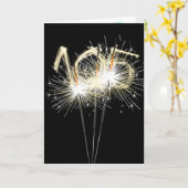 105th Birthday Sparklers op Zwart Kaart (Gele Bloem)