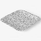 105th verjaardagsfeestje zwart/wit willekeurig pat papieren bordje (Gebogen)