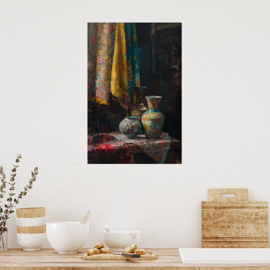 1060 Drie vazen Poster (Keuken)