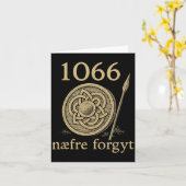 1066 Naefre Forgyt Never Forget Viking England His Kaart (Gele Bloem)