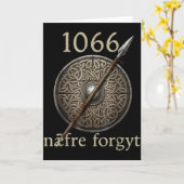 1066 Naefre Forgyt Nooit Vergeten Viking Engeland  Kaart (Gele Bloem)