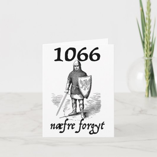 1066 Never Forget Naefre Forgyt Funny English Hist Kaart (Voorkant)