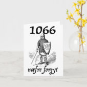 1066 Never Forget Naefre Forgyt Funny English Hist Kaart (Gele Bloem)