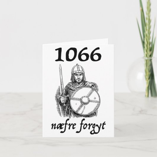 1066 Never Forget Naefre Forgyt Funny English Hist Kaart (Voorkant)