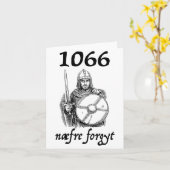 1066 Never Forget Naefre Forgyt Funny English Hist Kaart (Gele Bloem)