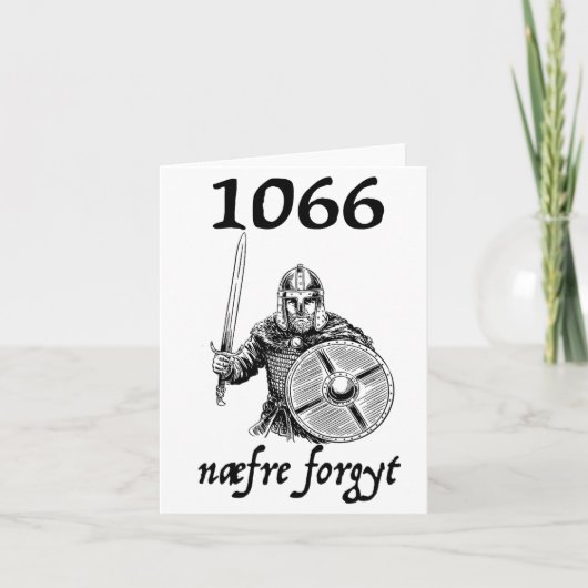 1066 Nooit vergeten Naefre Forgyt Grappige Engelse Kaart (Voorkant)