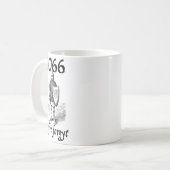 1066 Nooit Vergeten Naefre Forgyt Grappige Engelse Koffiemok (Voorkant links)