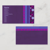 1066 PAARSE BLUE HOT PINK ACHTERGRONDEN STRIPES SO VISITEKAARTJE (Voorkant / Achterkant)