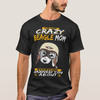 106 Ik ben de Crazy Beagle Mom T-shirt