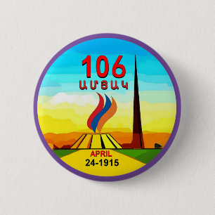106 jaar ronde button 5,7 cm