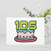 106-jarige verjaardagskaart kaart (Staand voorkant)