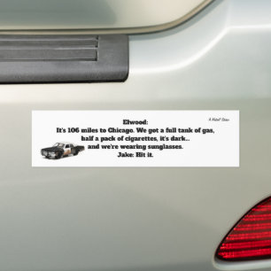 106 mijl naar Chicago - een MisterP-sticker Bumpersticker
