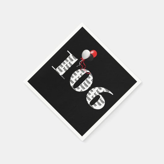 106e Birthday party ballonnen Servet (Hoek)