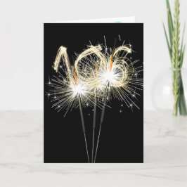 106e jaarsparklers op zwart kaart