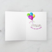 106e verjaardag teddybeer en roze tulpen kaart (Binnen)