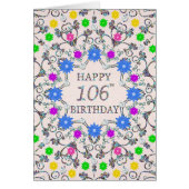 106th Birthday Abstract Flowers (Voorkant)