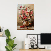 1075 Herfstbloemen en appels Poster (Thuiskantoor)