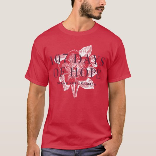 107 Dagen Kamala cadeau T-shirt (Voorkant)