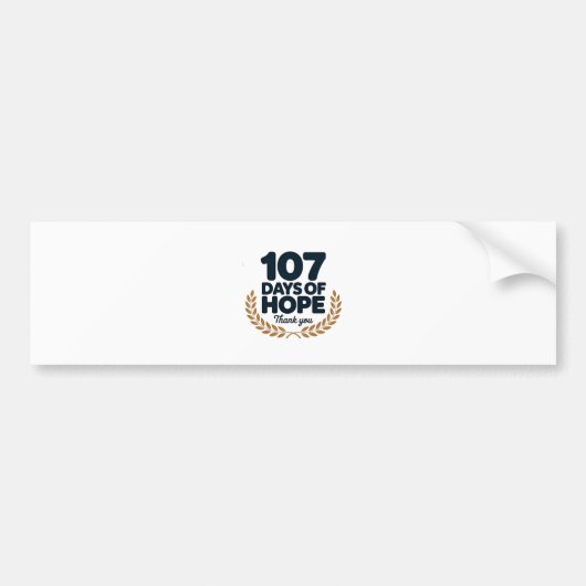 107 dagen VAN hoop dank je kamala VS Bumpersticker (Voorkant)