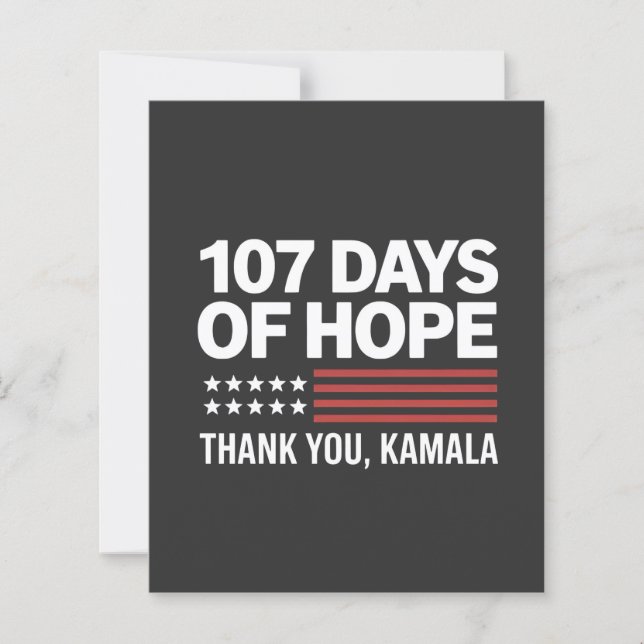 107 dagen van hoop Dank u Kamala (Voorkant)