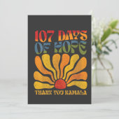 107 dagen van hoop Dank u Kamala Bedankkaart (Staand voorkant)