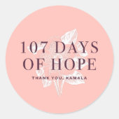107 Days Kamala Harris Ronde Sticker (Voorkant)