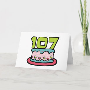 107 de Cake van de Verjaardag van éénjarigen Kaart