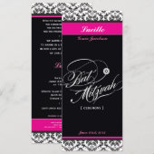 107 Jodene - BAT MITZVAH UITNODIGINGEN:: ceremonie Kaart (Voorkant / Achterkant)