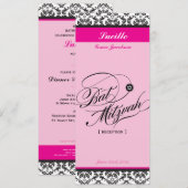 107 Jodene - BAT MITZVAH UITNODIGINGEN:: receptie Kaart (Voorkant / Achterkant)