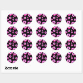 107 PINK VOETBAL SPORTS TEAM PATTERN WALLPAPER RONDE STICKER (Vel)