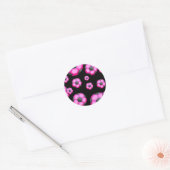 107 PINK VOETBAL SPORTS TEAM PATTERN WALLPAPER RONDE STICKER (Envelop)
