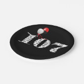 107e verjaardagsballonnen papieren bordje (Gekanteld)