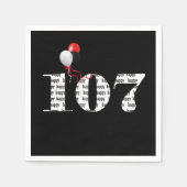 107th Birthday party ballonnen Servet (Voorkant)