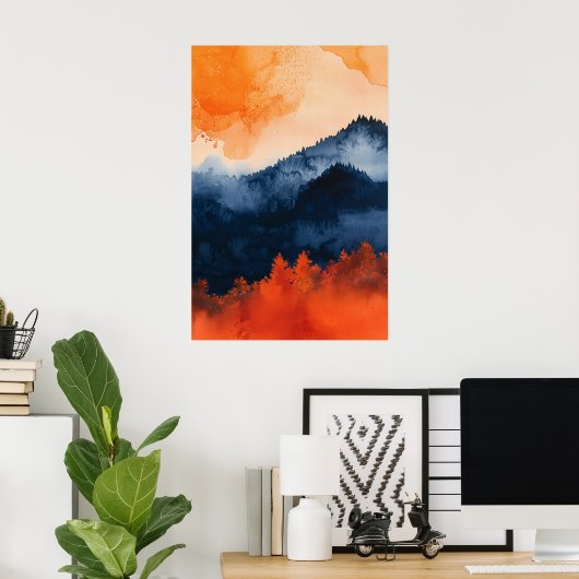 1081 Dromerige sereniteit Poster (Thuiskantoor)