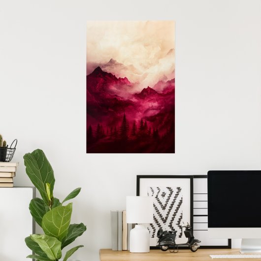 1083 Dromerige sereniteit Poster (Thuiskantoor)