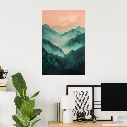 1084 Dromerige sereniteit Poster (Thuiskantoor)