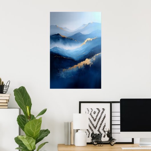 1087 Dromerige sereniteit Poster (Thuiskantoor)