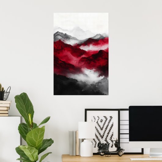 1089 Dromerige sereniteit Poster (Thuiskantoor)