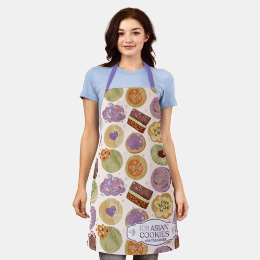 108 Asian Cookies Apron Schort (Gedragen)