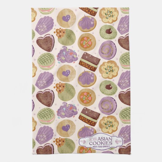 108 Asian Cookies Tea Towel Theedoek (Verticaal)