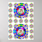 108 Chant : OM MANTRA OmMantra Pattern Poster (Voorkant)